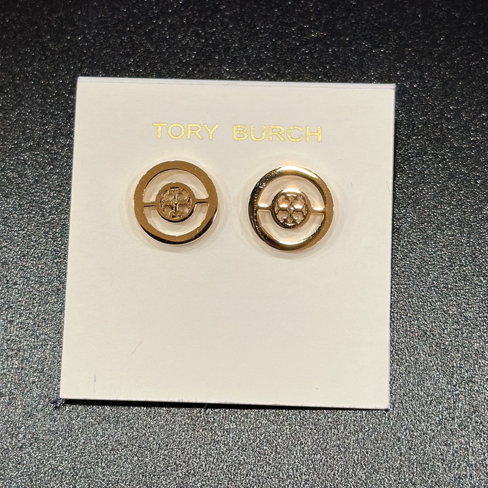 Tory Burch split circle stud earrings - Picture 3 of 4